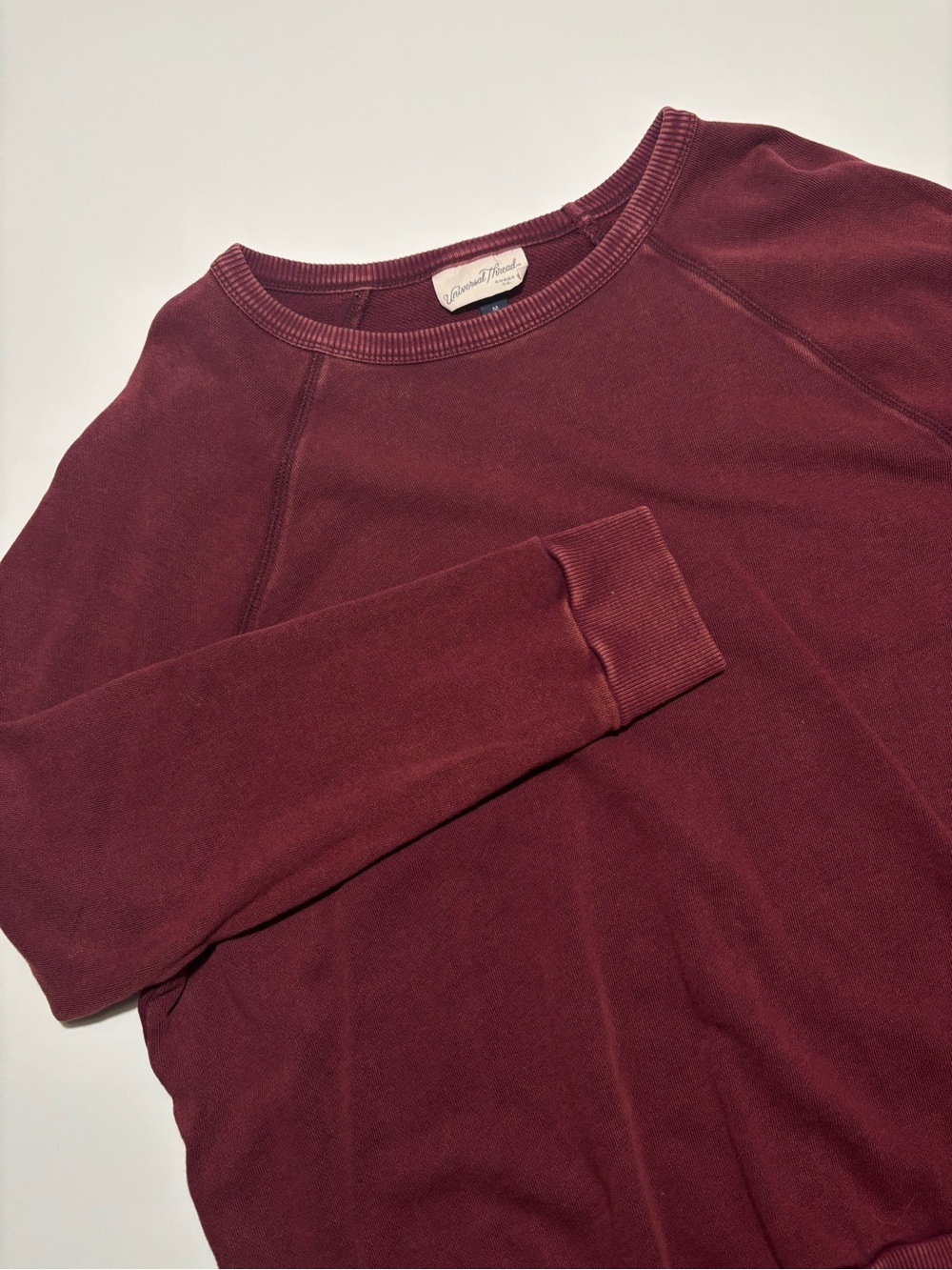 Universal Thread Burgundy / Maroon Cotton Crewneck Sweatshirt
